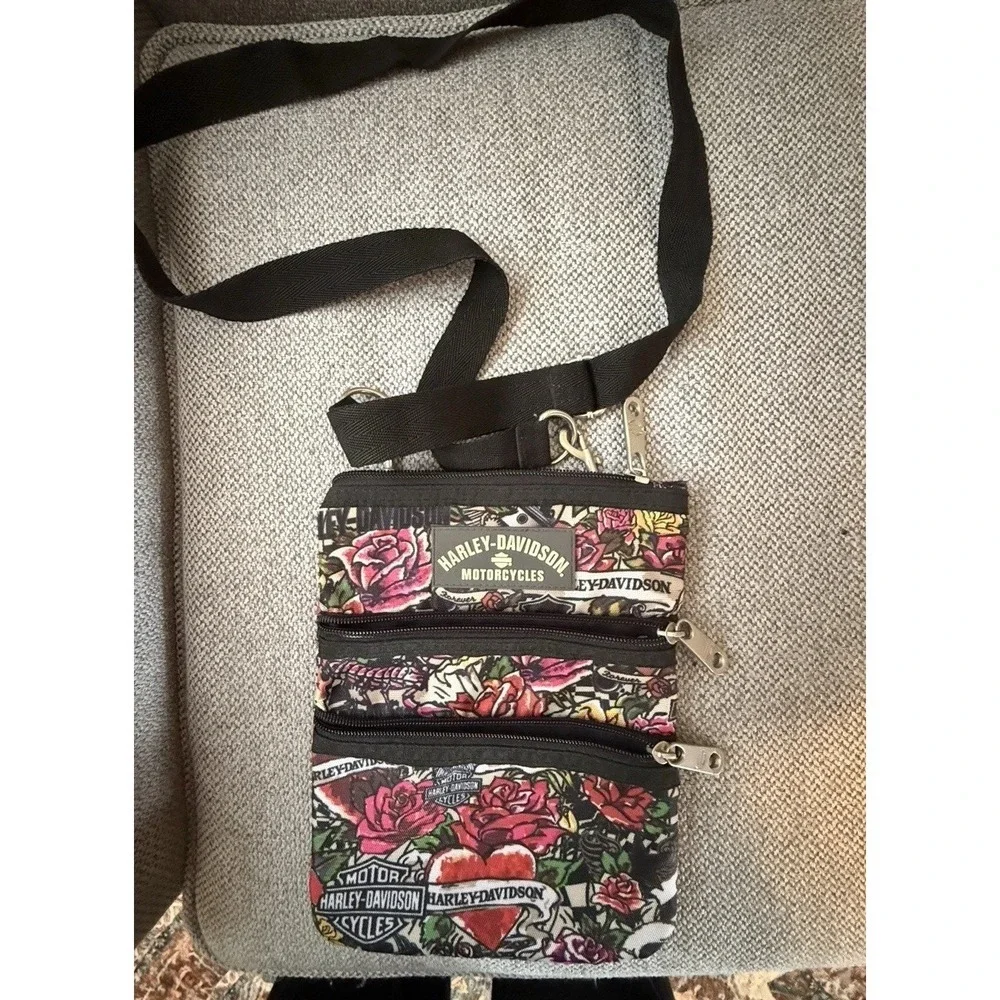 Harley Davidson sling Bag roses and tattoos Design